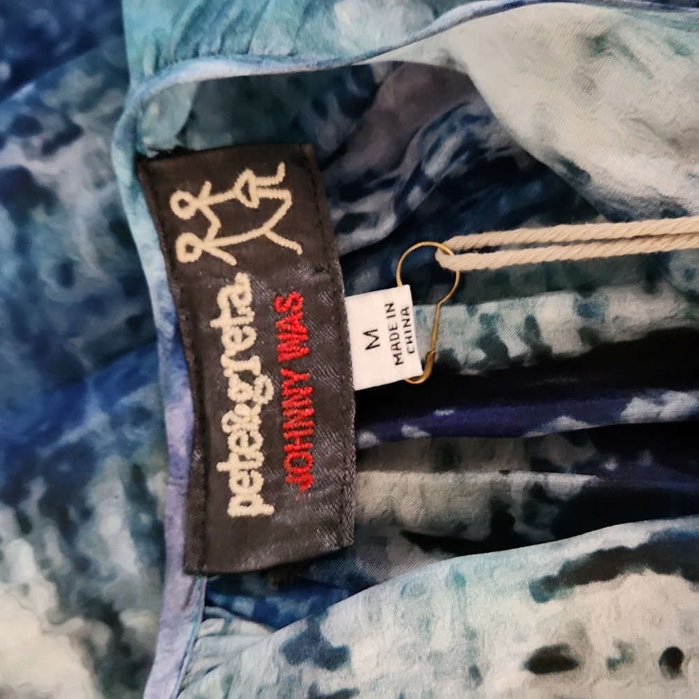 Nwt Johnny Was Mint Tiered Silk Maxi Dress - Picture 14 of 15